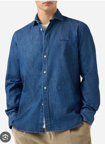 Camisa Jeans social tamanho GG, bonita, original, bem confortável, tecido Premium. 