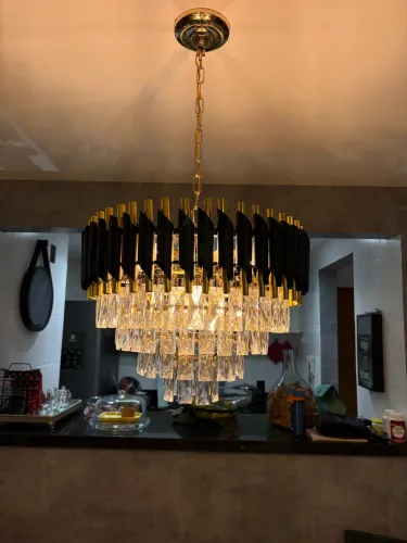 Luminária Âmbar e Preto E14 Bivolt - AMBAR / PRETO