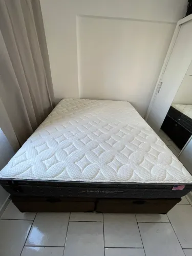 Cama Box Queen King Koil Tungsten + Baú Blindado Duplo - IMPECÁVEL + NF!