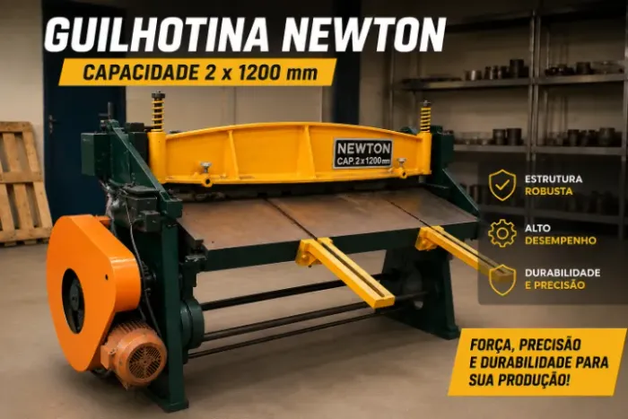 Guilhotina Industrial Newton para Corte de Chapas - Máquina Robusta