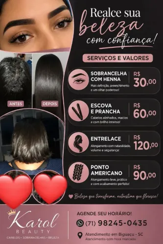 Cabelo e sobrancelha