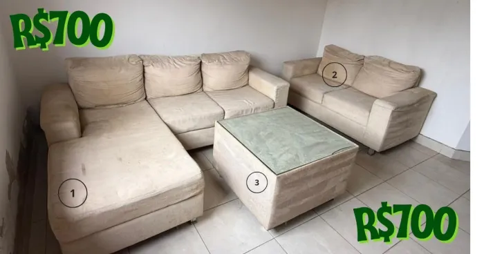 Sofá 2 peças + Módulo 