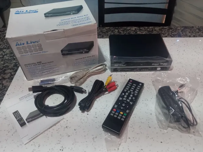 LIVE AIR MEDIA 350/com 500GB,USB,HDMI,completo/NOVO!