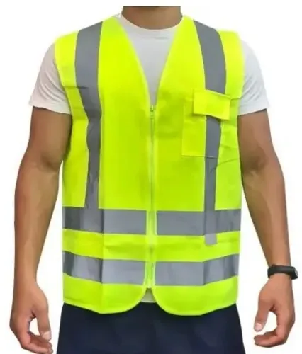 Colete Blusão Refletivo Modelo Jaqueta 01 Com Bolso Para Sinalização Dia/Noite