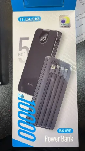 Carregador portatil turbo Power Bank 10000 mAh com 5 saídas IT-BLUE