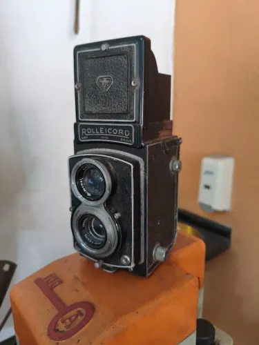 Antiga máquina fotográfica
