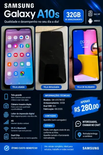 Samsung Galaxy A10s 32GB - Dual SIM