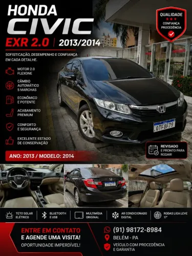 Honda Civic Sedan EXR 2.0 Flexone 16V Aut. 4P 2014
