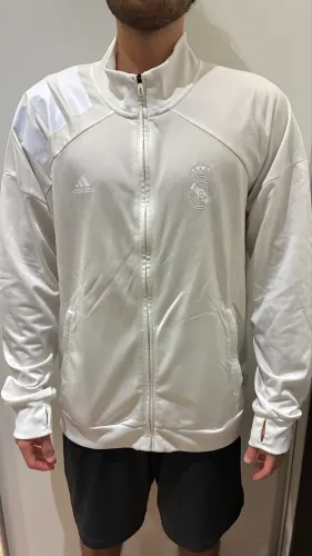 Jaqueta Adidas Real Madrid Original Branca Tam. XL