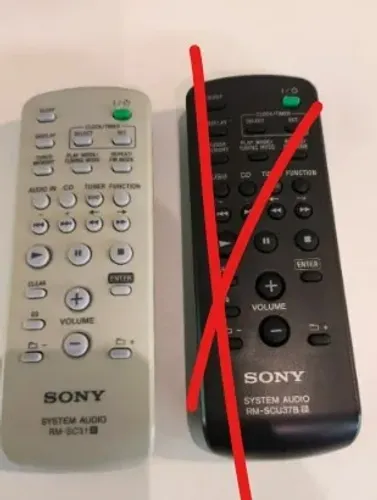 Controle remoto original system áudio Sony RM SC31  (VALOR DA UNIDADE)  preto vendido