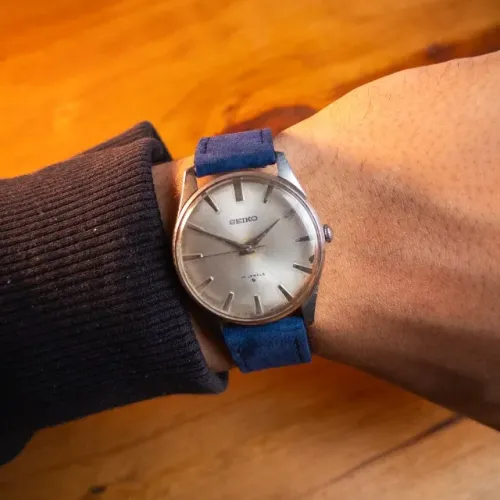 Seiko Manual 66-0010 Vintage anos 70 a Corda - Mostrador Branco 37mm - PF182