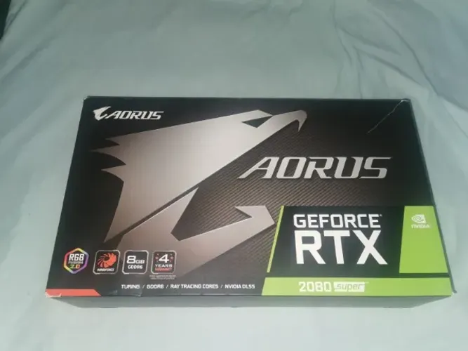 Placa de Vídeo Gigabyte NVIDIA GeForce RTX 2080 Super AORUS 8GB GDDR6 - Impecável!