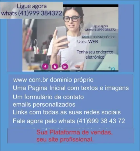 vendo sites prontos com redes sociais inclusas
