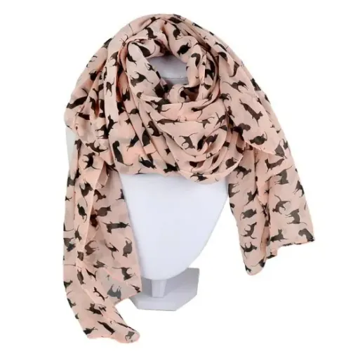 USADO -6 UNDS ECHARPE Tecido Chiffon ou cetim charmousse