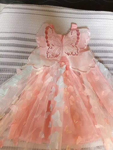 Vestido tema jardim encantado e borboleta