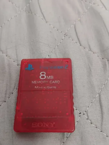 Memory card original PS2 vermelho 