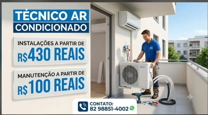 Instalação apartir de 450,00 e manutenção apartir de 100,00