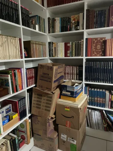 Caixas cheias de livros
