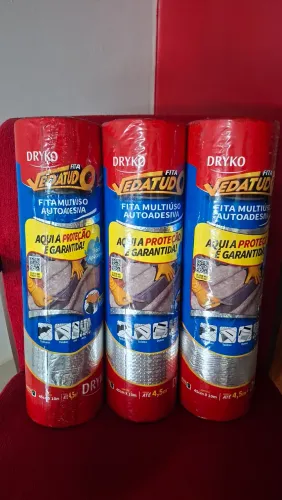 Manta Asfáltica Auto Adesiva Aluminizada 45 Cm X 10 M Dryko