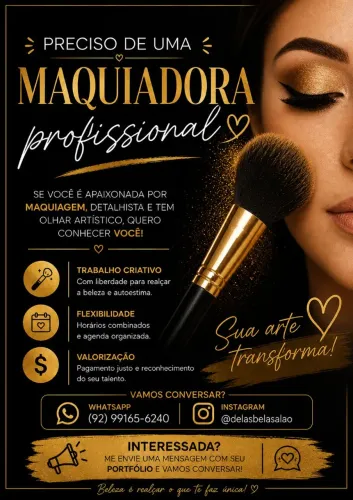 Preciso de maquiadora profissional 