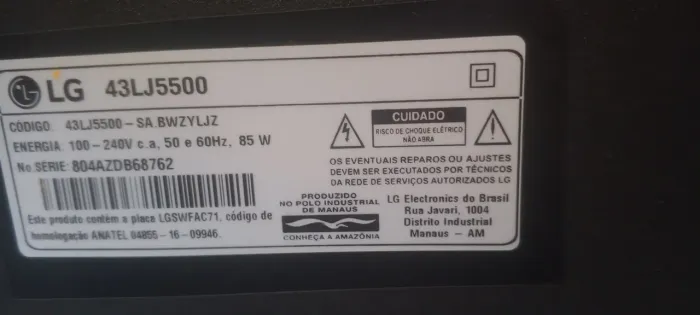 Placas de tv LG 43lj5500