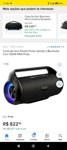 Caixa de som pulse xplode 3