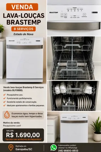Lava-Louças Brastemp 8 Serviços - Excelente Estado!
