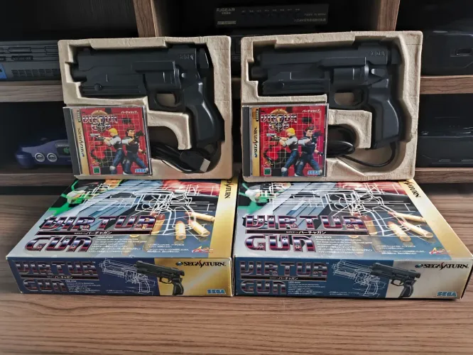 Controle Sega Saturn Virtual Gunss 1 com jogo original