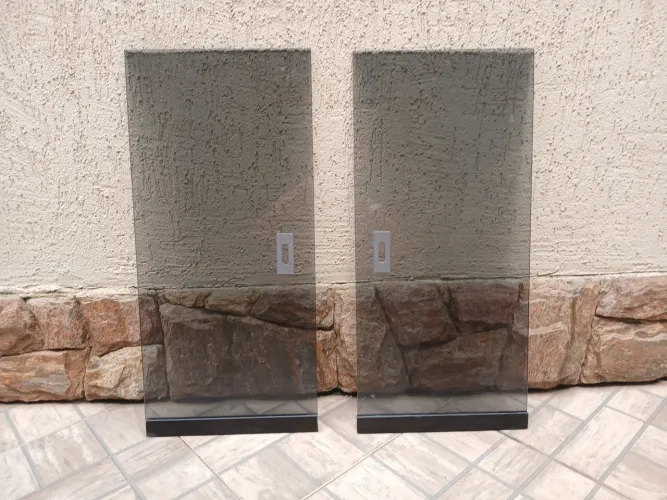 Portas de vidro temperado de correr para armários medida 73 cm x 34 cmpara
