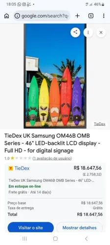 Tiedex Uk Samsung OM46B OMB séries- 46" LED-backlit LCD display-Full HD- for digital signa
