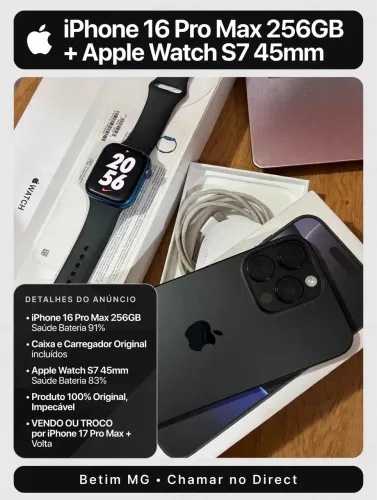 iphone 16 pro max + Apple Watch s7 45mm