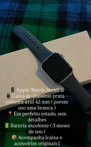 Apple Watch series 11 caixa de alumio prata 42mm