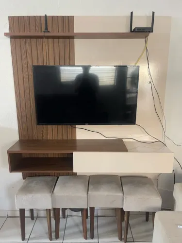 VENDO RACK + 3 BANQUINHOS ESTOFADOS