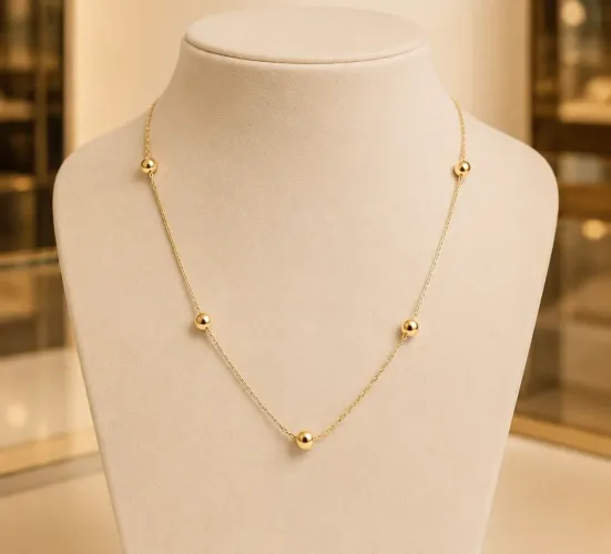 Gargantilha Essência Dourada em Ouro 18k 750