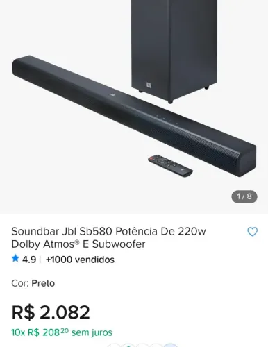Sound bar jbl SB 580
