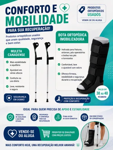 Bota ortopédica / muletas canadenses