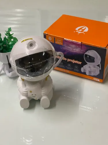 Mini Projetor De Luz Noturna Estrela De Astronauta para Decoração Luz De Luminaria