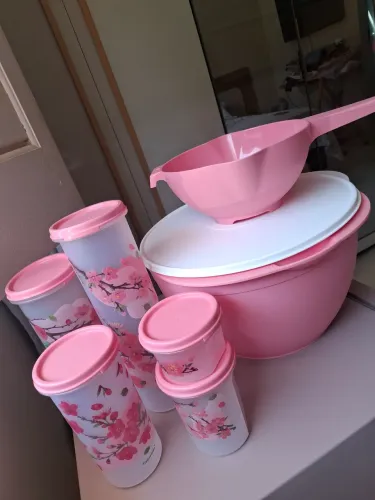 Kit tuppeware flor de cerejeira