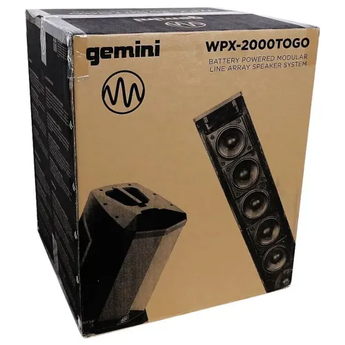 Caixa Profissional Coluna Vertical Gemini WPX 2000 To Go