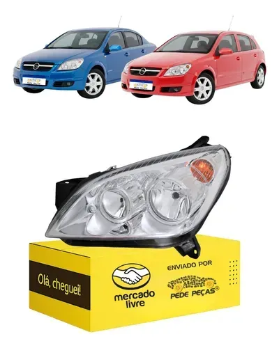 Farol Chevrolet Vectra 2006 2007 2008 Cromado Novo L.e Esquerdo/motorista