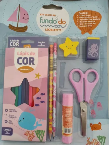 Kit escolar fundo do mar