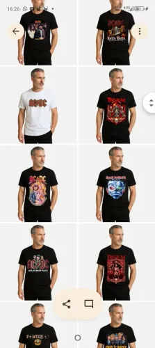 Camisetas de rock,várias estampas