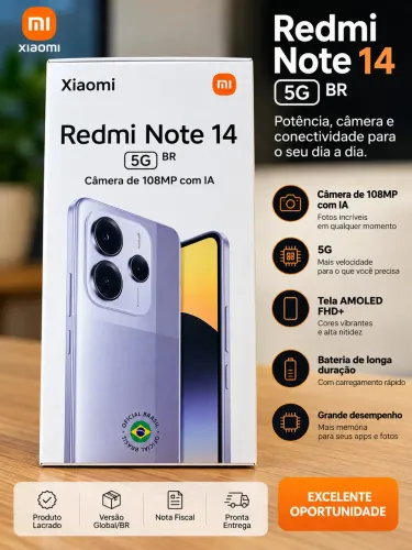 Redmi Note 14 5G - Novíssimo!!!!!!