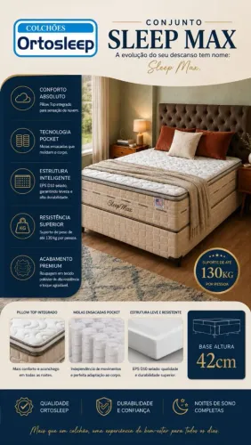 Cama casal completa com colchão confortável
