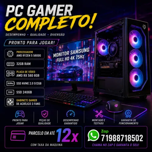 PC Gamer COMPLETO AMD (tem conversa)