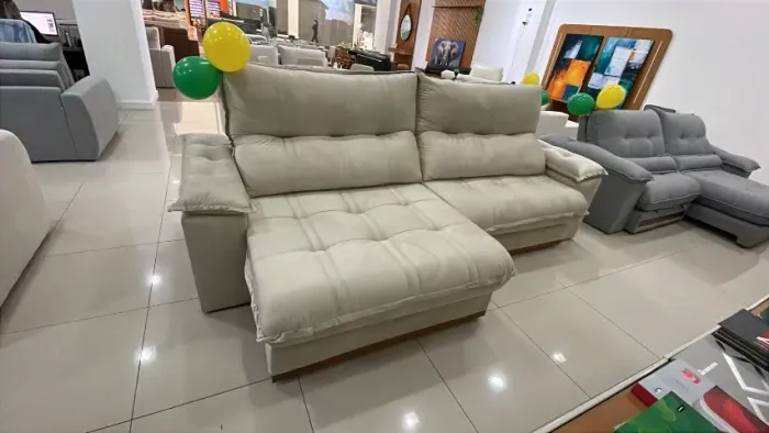 SOFÁ RETRÁTIL E RECLINÁVEL ALTO PADRÃO 2.90 (MOSTRUÁRIO)