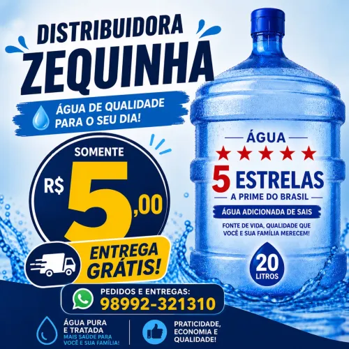 Águas 5 estrelas apenas 5 reais entrega totalmente grátis