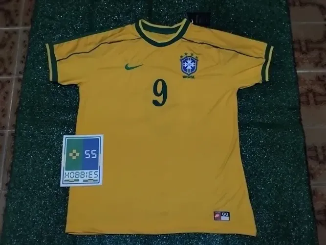 Camisa BRASIL Seleção Brasileira 1998-1999 Home #9 "Ronaldo" Retrô