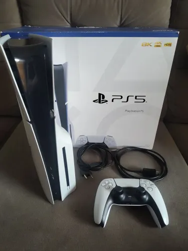 PS5 SLIM C LEITOR DE DISCO COMPLETO IMPECÁVEL C NOTA FISCAL