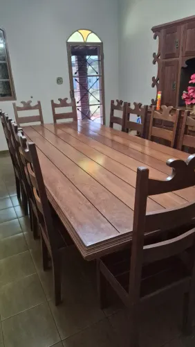 Mesa sucupira maciça 12 lugares